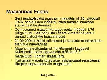 Maavärinad #40