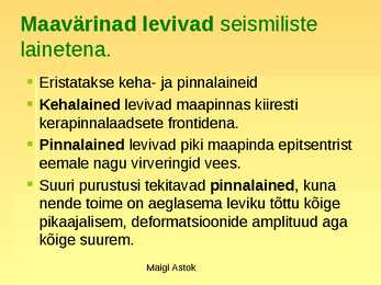 Maavärinad #10