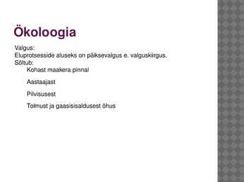 Kokkuvõte ökoloogiast ja sellega seonduvatest teguritest #6