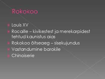 Barokko ja rokokoo #11