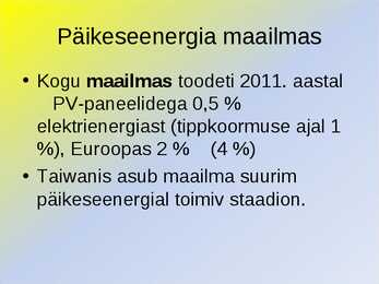 Päikeseenergia #13