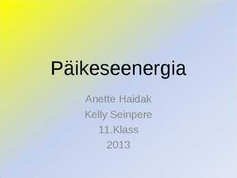 Päikeseenergia