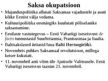 Eesti iseseisvumine #20