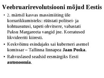 Eesti iseseisvumine #3