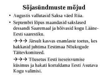 Eesti iseseisvumine #9