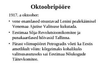 Eesti iseseisvumine #10