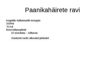 Ärevushäirete ravi #5