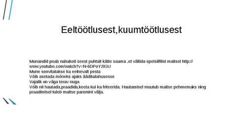 Munandid toiduvalmistamises #4