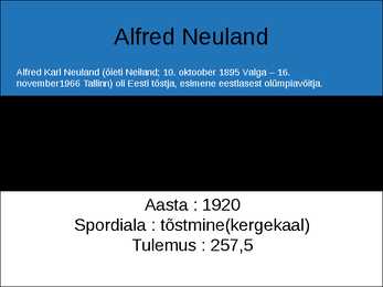 EESTI OLÜMPIAVÕITJAD #2