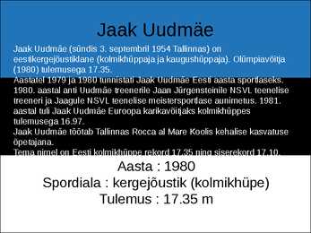 EESTI OLÜMPIAVÕITJAD #14