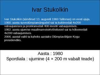 EESTI OLÜMPIAVÕITJAD #15