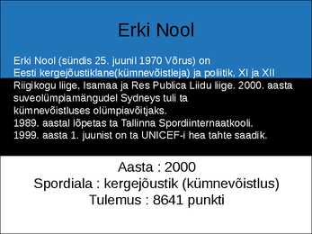 EESTI OLÜMPIAVÕITJAD #18