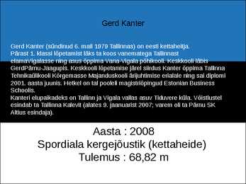 EESTI OLÜMPIAVÕITJAD #21