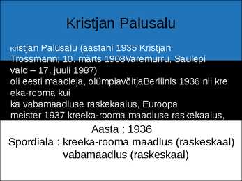 EESTI OLÜMPIAVÕITJAD #5