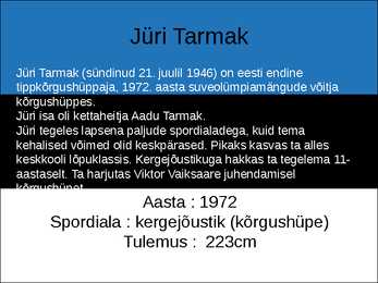 EESTI OLÜMPIAVÕITJAD #10