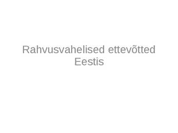 Rahvusvahelised ettevõtted Eestis