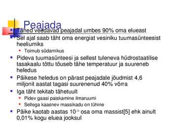 Tähtede tekkimine ja evolutsioon #5