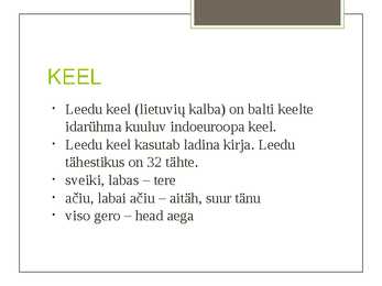 LEEDU KULTUUR #4