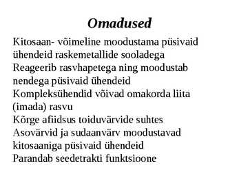 Kitosaan-selle omadused-kahjulikkus-poolt- ja vastuargumendid #5