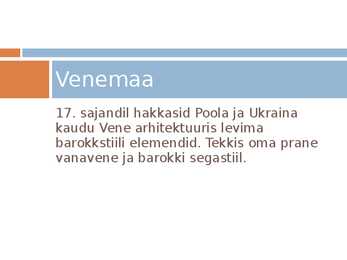 Barokkstiilis arhitektuur Eestis ja Venemaal #8
