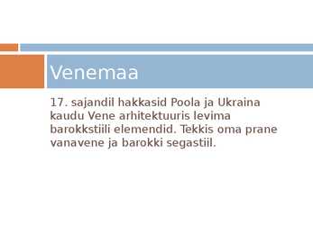 Barokkstiilis arhitektuur Eestis ja Venemaal #8