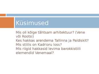 Barokkstiilis arhitektuur Eestis ja Venemaal #10