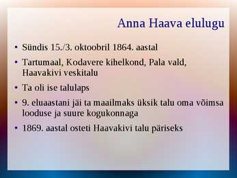 Anna Haava #2