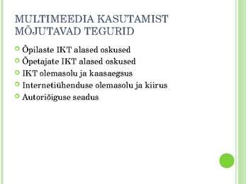 Multimeedia kasutamine õppetöös #13