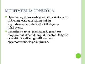 Multimeedia kasutamine õppetöös #6