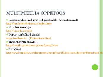 Multimeedia kasutamine õppetöös #7