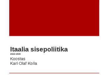 Itaalia sisepoliitika