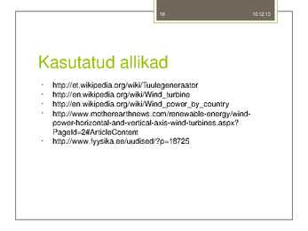 Tuulegeneraatorid #18