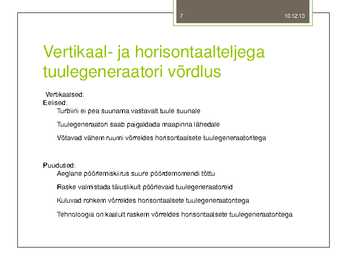 Tuulegeneraatorid #7