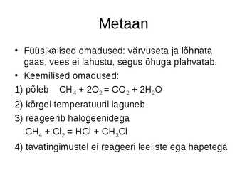 Orgaaniline keemia - Orgaaniline keemia #11