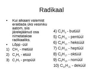 Orgaaniline keemia - Orgaaniline keemia #13