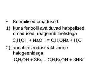 Orgaaniline keemia - Orgaaniline keemia #28