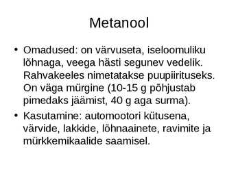 Orgaaniline keemia - Orgaaniline keemia #34