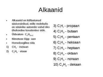Orgaaniline keemia - Orgaaniline keemia #8