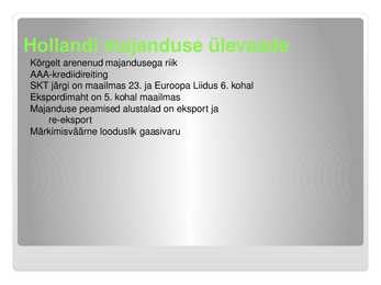Hollandi majandus #5
