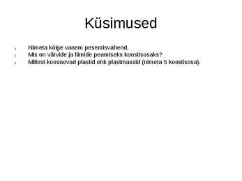 Tarbekeemia kasutus igapäevaelus #12