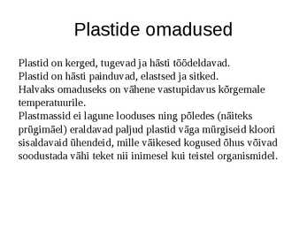 Tarbekeemia kasutus igapäevaelus #10
