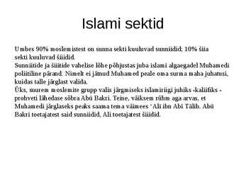 Islami kultuur #11