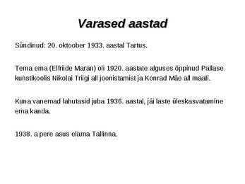 OLAV MARAN #2