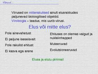 Bioloogia - esitlus - viirused #2