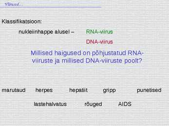Bioloogia - esitlus - viirused #8