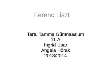 Ferenc Liszt