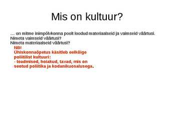 ÜHISKONNAÕPETUS #11