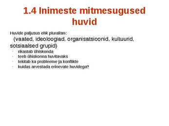 ÜHISKONNAÕPETUS #36