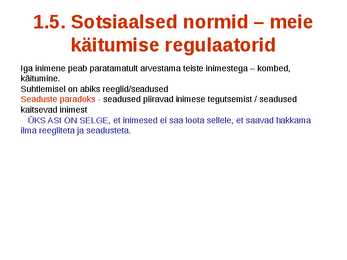 ÜHISKONNAÕPETUS #44