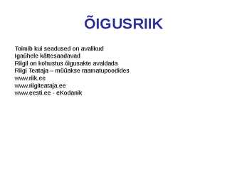 ÜHISKONNAÕPETUS #50